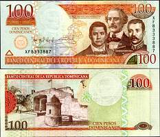 *100 Pesos Oro Dominikánska Republika 2011-13, P184 UNC - Kliknutím na obrázok zatvorte -